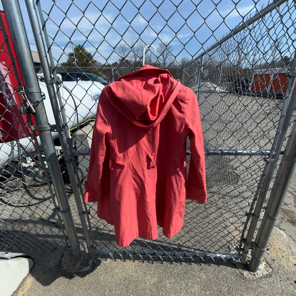 Halogen Coral Double-Breasted Trench Coat - Picture 6 of 9